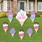 Big Dot of Happiness Scoop Up The Fun - Ice Cream - Yard Sign and Outdoor Lawn Decorations - Sprinkles Party Yard Signs - Set of 8